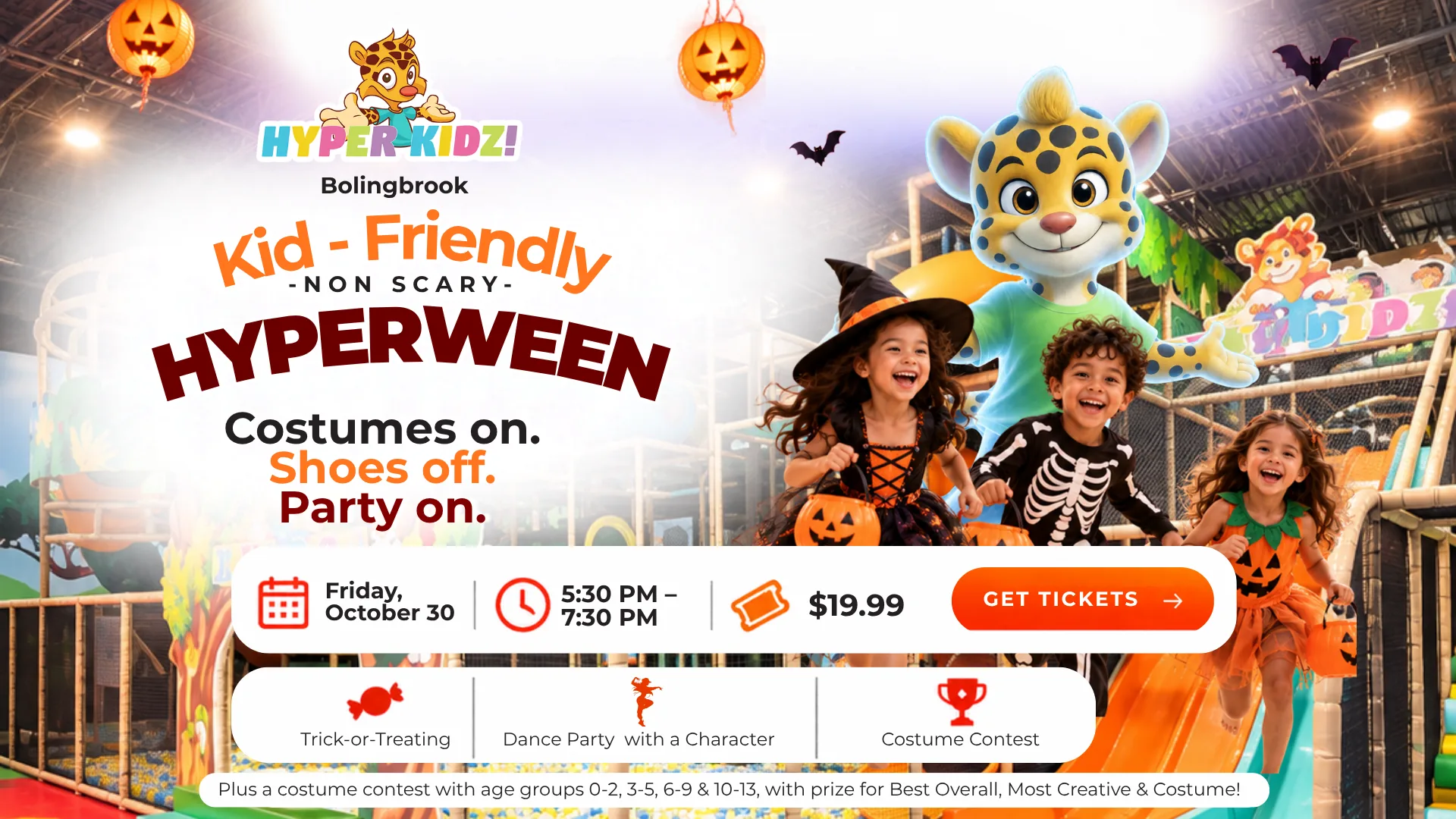 Hyperween Boo Bash Dance Party at Hyper Kidz Bolingbrook – Halloween activities for kids in Bolingbrook